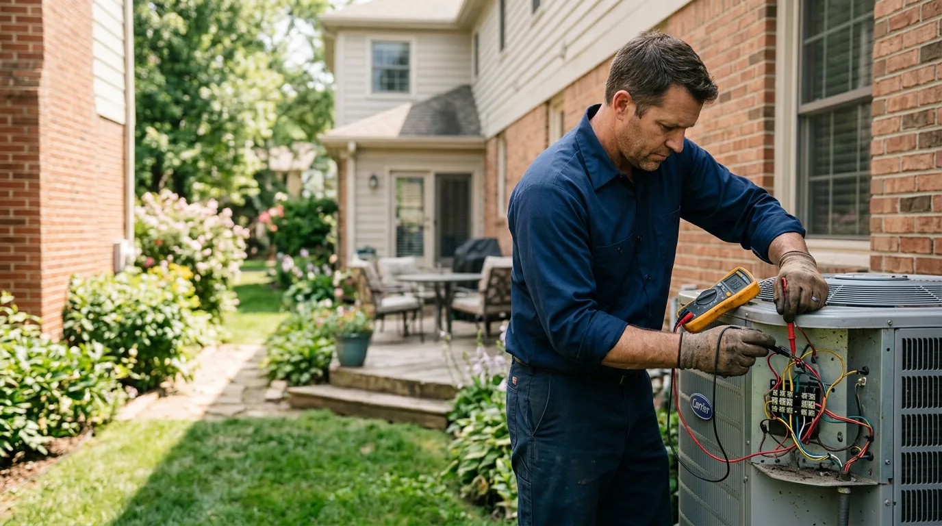 HVAC technician working near Deerfield, VA